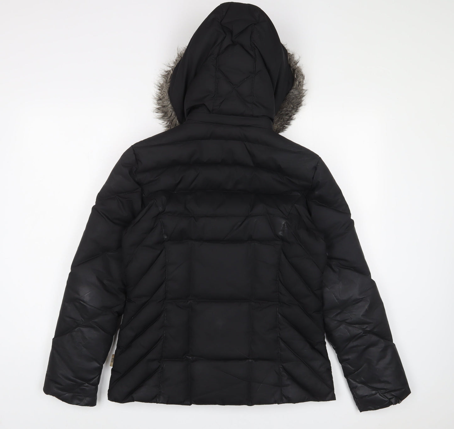 Womens UK Size S Marks and Spencer Black Parka Coat