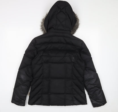 Womens UK Size S Marks and Spencer Black Parka Coat