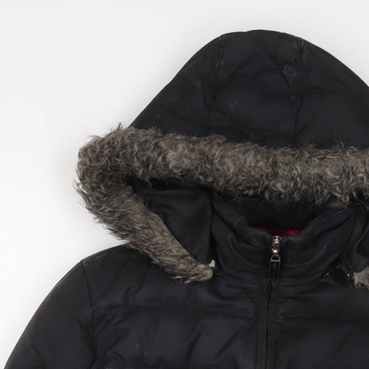 Womens UK Size S Marks and Spencer Black Parka Coat