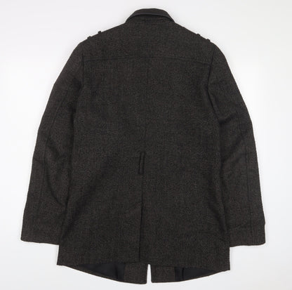 Womens UK Size M River Island Grey Military Jacket