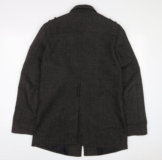Womens UK Size M River Island Grey Military Jacket
