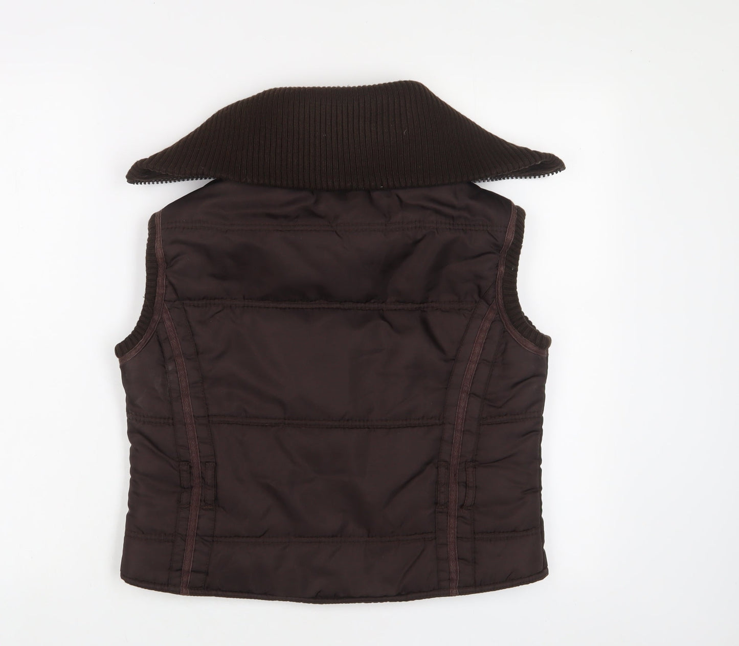Womens UK Size 14 Moto Brown Gilet