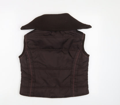 Womens UK Size 14 Moto Brown Gilet