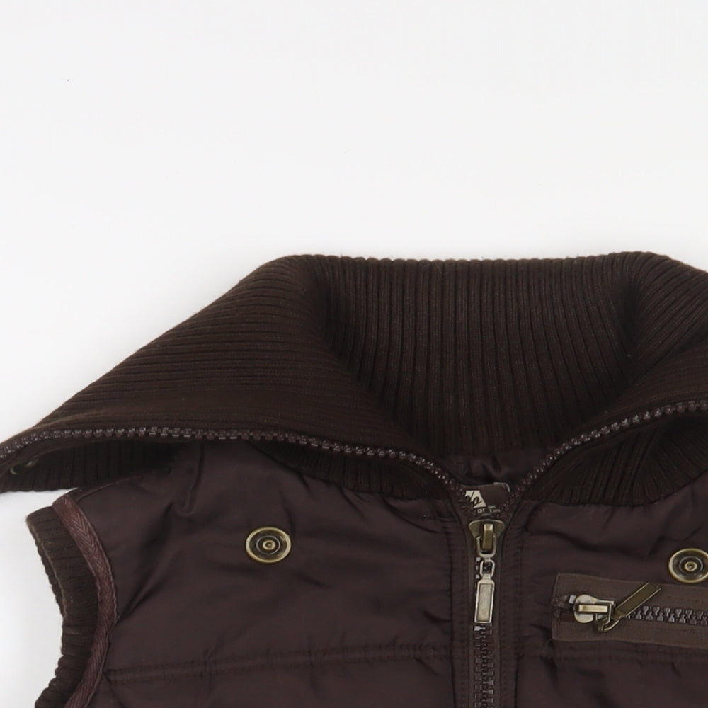 Womens UK Size 14 Moto Brown Gilet