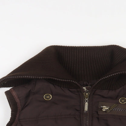 Womens UK Size 14 Moto Brown Gilet