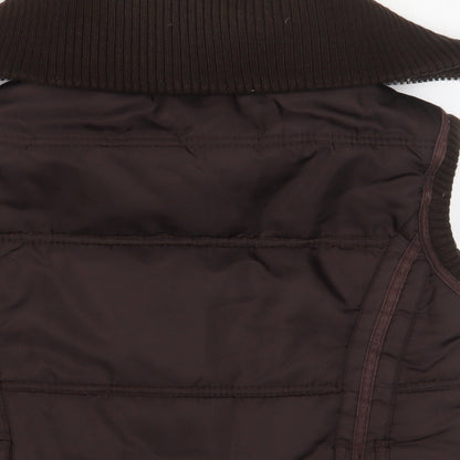 Womens UK Size 14 Moto Brown Gilet