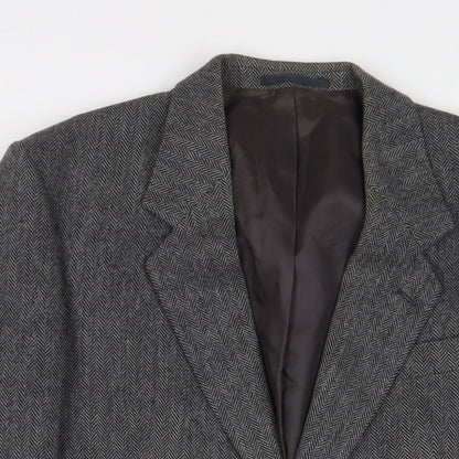 IMC Mens Grey Wool Jacket Suit Jacket Size 40 Regular - Inside Pockets