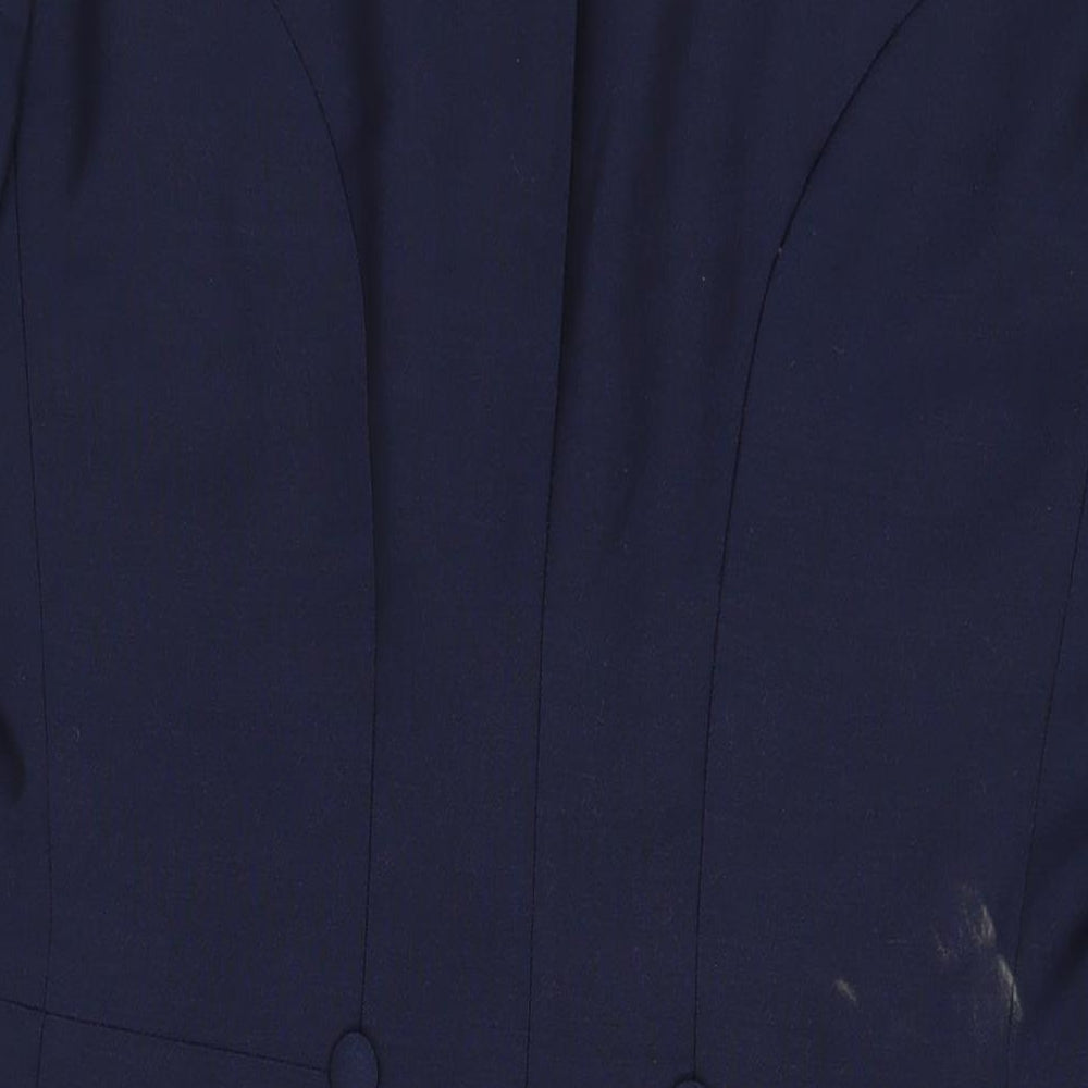 WILVORST Womens Blue Jacket Blazer Size 10 Button
