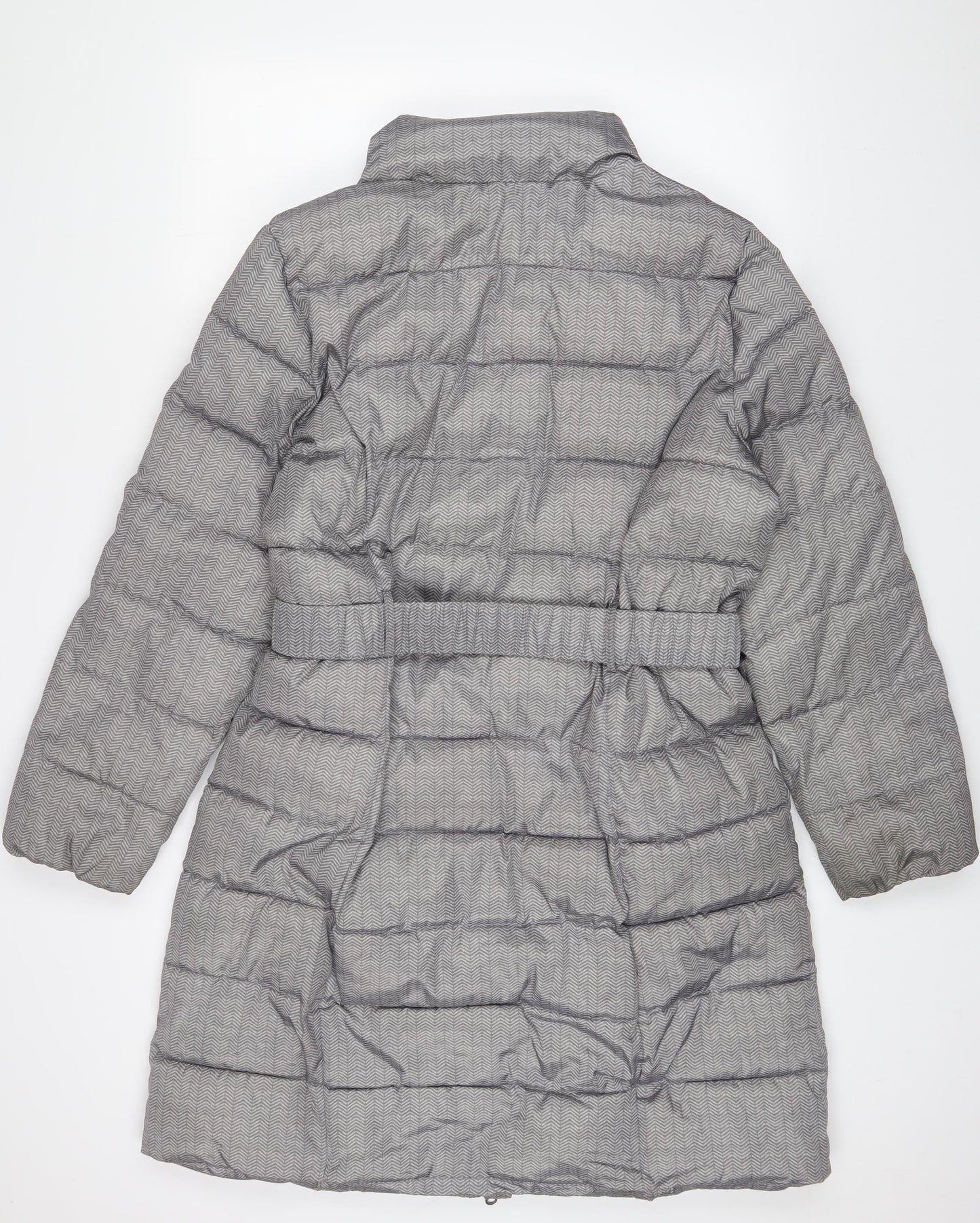 Womens UK Size 16 Bonmarché Grey Quilted Coat