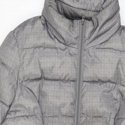Womens UK Size 16 Bonmarché Grey Quilted Coat