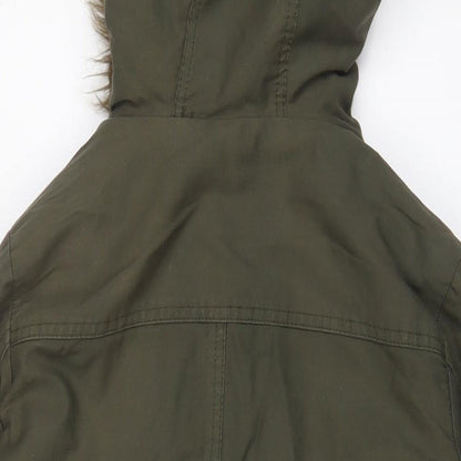 Komodo Womens Red Parka Coat Size 8 Zip - Pockets