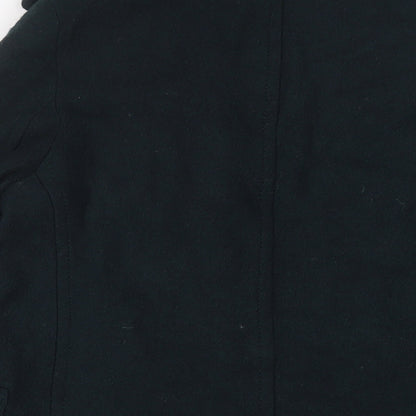 Indigo Womens Green Military Jacket Jacket Size 10 Button - Zip Pockets