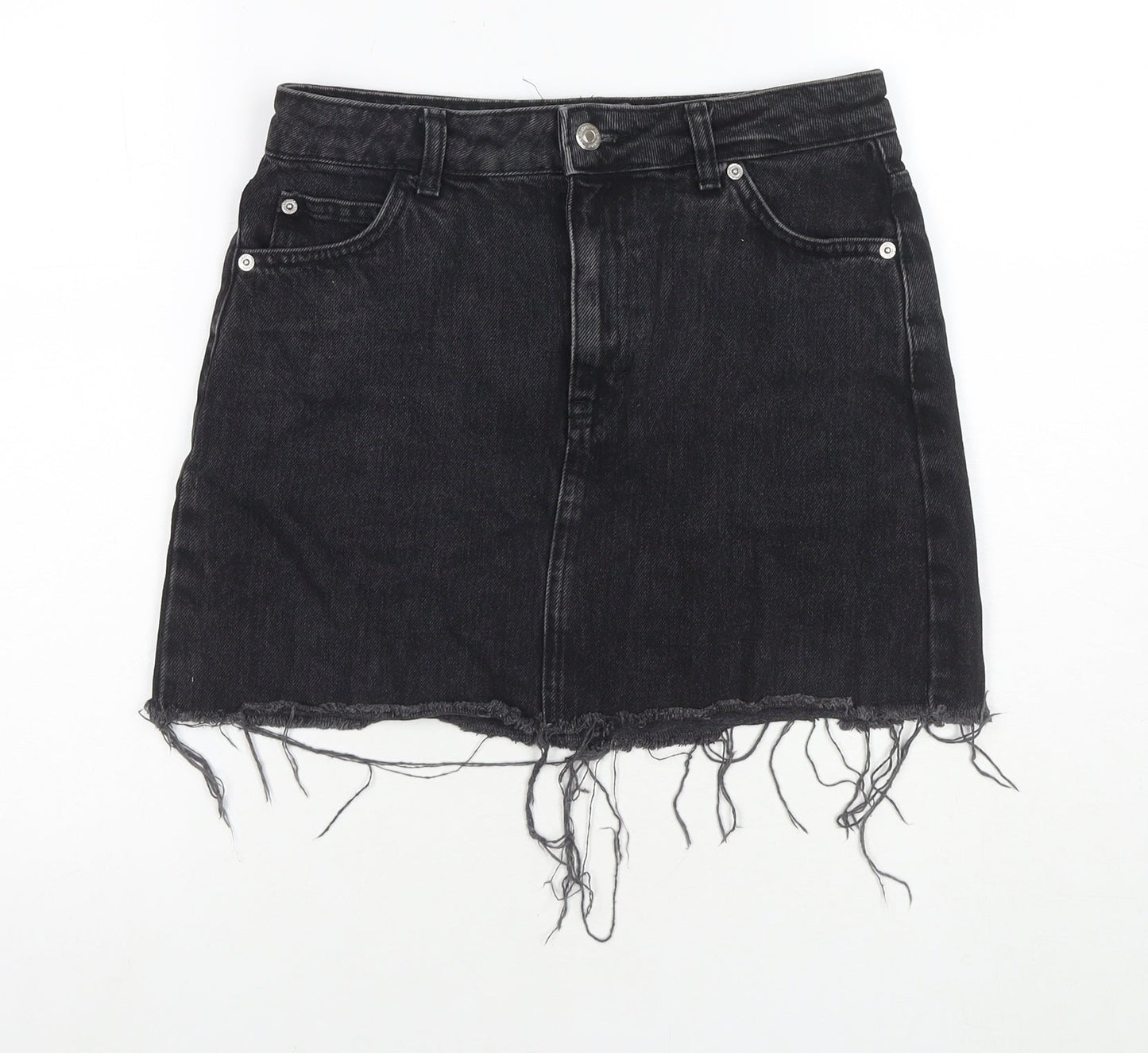 Womens UK Size 8 Topshop A-Line Denim Skirt