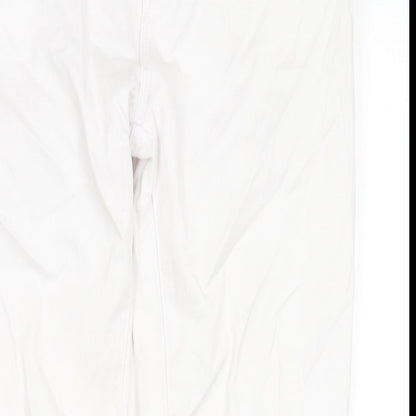 Miss Anna Womens White Cotton Skinny Jeans Size 16 L27 in Regular Zip