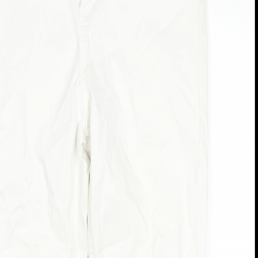 Topshop Womens White Cotton Skinny Jeans Size 30 L25 in Regular Zip