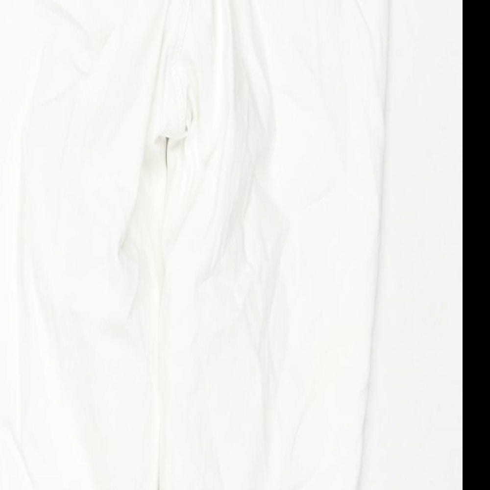 Topshop Womens White Cotton Skinny Jeans Size 30 L25 in Regular Zip