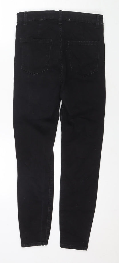 Denim & Co. Womens Black Cotton Skinny Jeans Size 14 L25 in Regular Zip