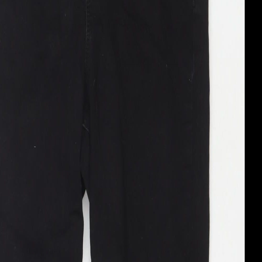 Denim & Co. Womens Black Cotton Skinny Jeans Size 14 L25 in Regular Zip