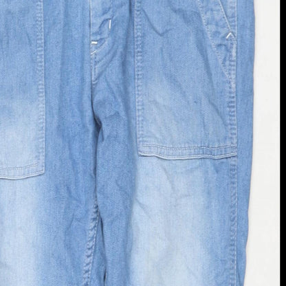 Global World Womens Blue Polyester Blend Capri Jeans Size M L24 in Regular Zip
