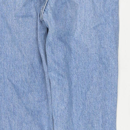 Zara Womens Blue Polyester Blend Straight Jeans Size 6 L27 in Regular Zip