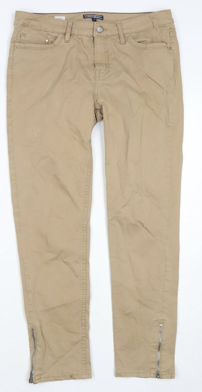 Womens UK Size 8 Tommy Hilfiger Regular Fit Straight Brown Jeans