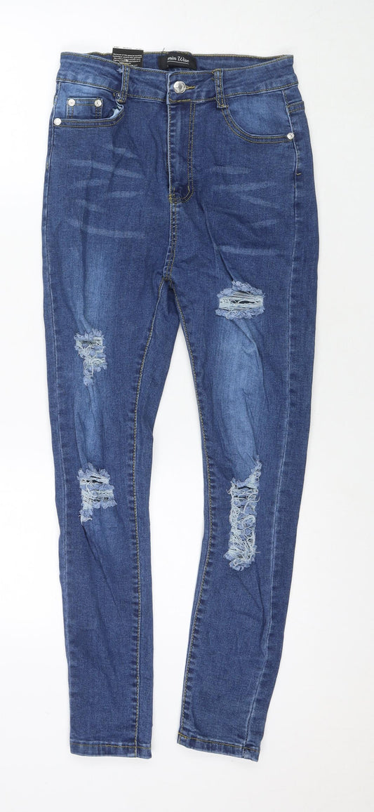 Womens UK Size 10 Denim Wise Regular Fit Skinny Blue Jeans