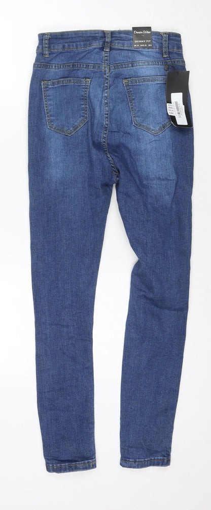 Womens UK Size 10 Denim Wise Regular Fit Skinny Blue Jeans