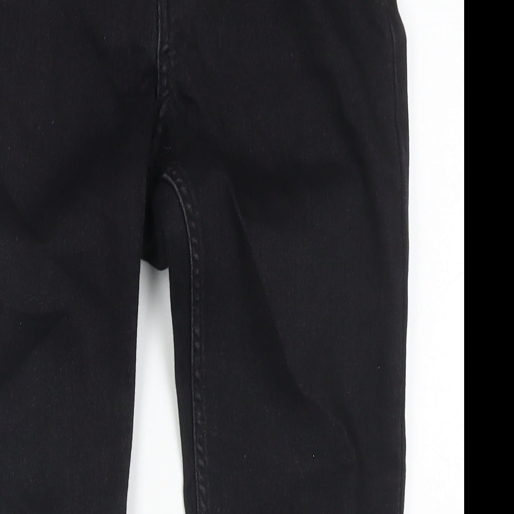 H&M Girls Black Cotton Skinny Jeans Size 12-13 Years L26 in Regular Zip