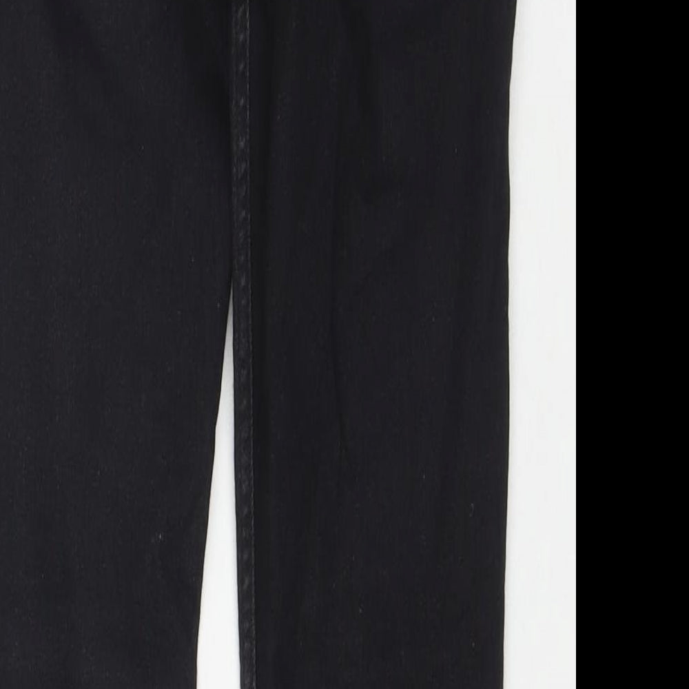 H&M Girls Black Cotton Skinny Jeans Size 12-13 Years L26 in Regular Zip