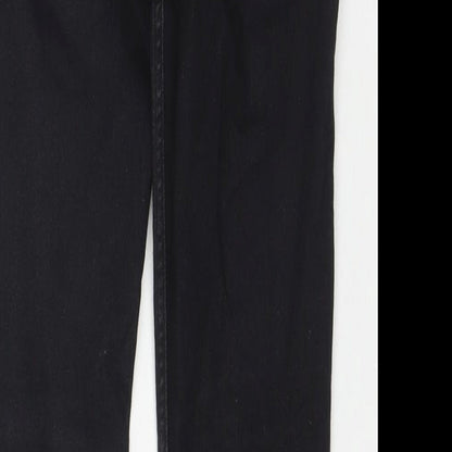 H&M Girls Black Cotton Skinny Jeans Size 12-13 Years L26 in Regular Zip