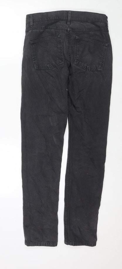 Boohoo Mens Black Cotton Skinny Jeans Size 28 in L29 in Regular Zip