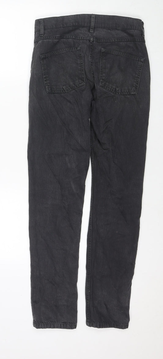 Boohoo Mens Black Cotton Skinny Jeans Size 28 in L29 in Regular Zip