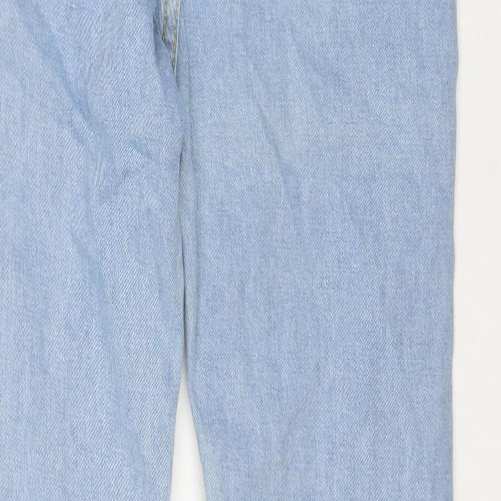 Miss Foxy Womens Blue Cotton Mom Jeans Size M L24 in Regular Zip