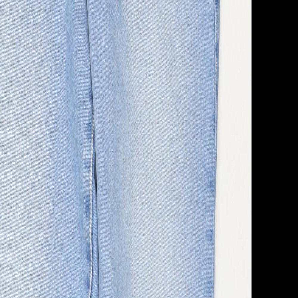 Good American Womens Blue Cotton Straight Jeans Size 24 in L33 in Regular Zip