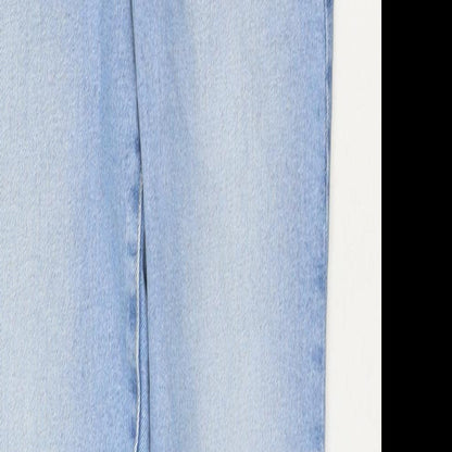 Good American Womens Blue Cotton Straight Jeans Size 24 in L33 in Regular Zip
