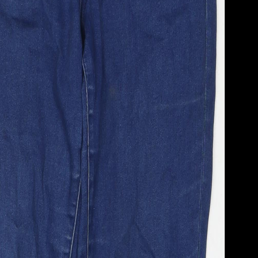 ASOS Womens Blue Cotton Straight Jeans Size 28 in L30 in Regular Zip