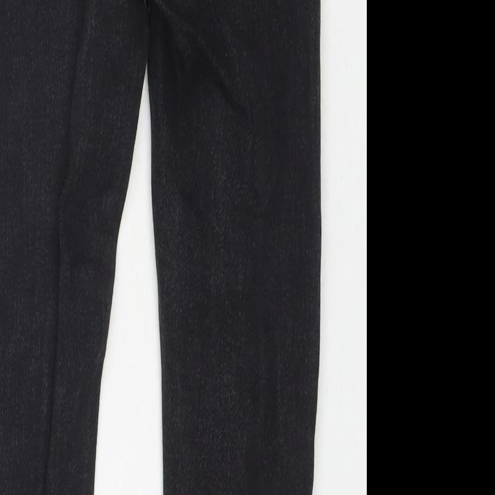 New Look Girls Black Cotton Straight Jeans Size 11 Years L23 in Regular Zip