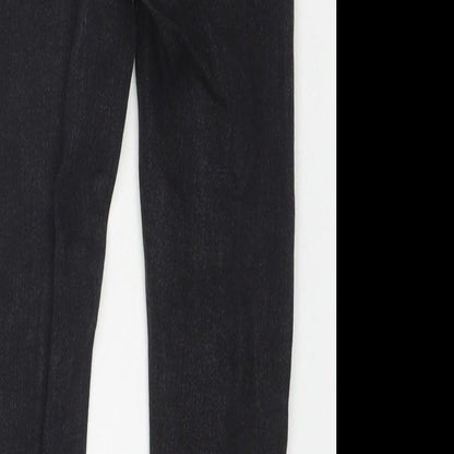 New Look Girls Black Cotton Straight Jeans Size 11 Years L23 in Regular Zip
