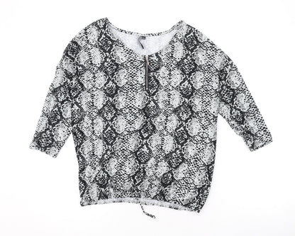 Womens UK Size 8 Intuition Grey Basic Blouse
