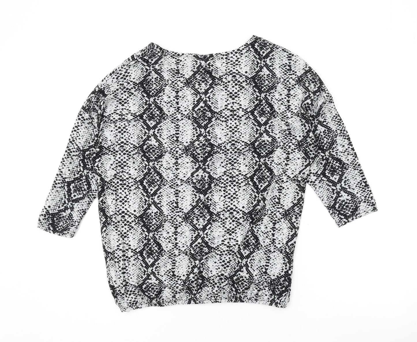 Womens UK Size 8 Intuition Grey Basic Blouse