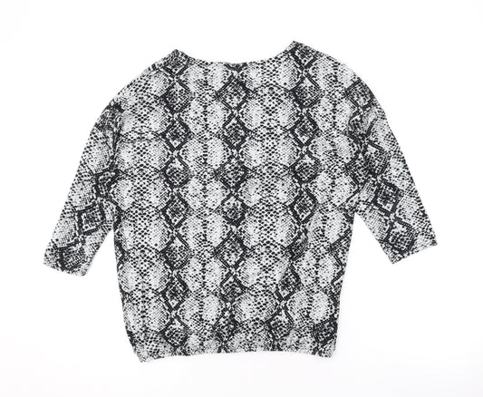 Womens UK Size 8 Intuition Grey Basic Blouse