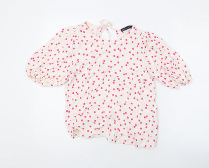 Womens UK Size 10 Marks and Spencer Ivory Basic Button-Up