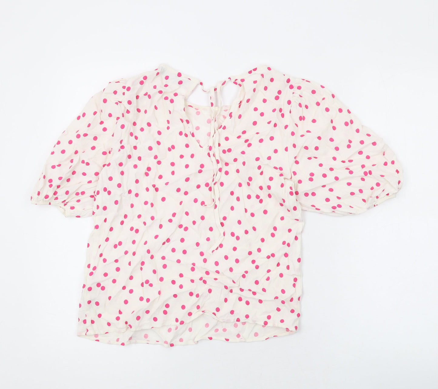 Womens UK Size 10 Marks and Spencer Ivory Basic Button-Up