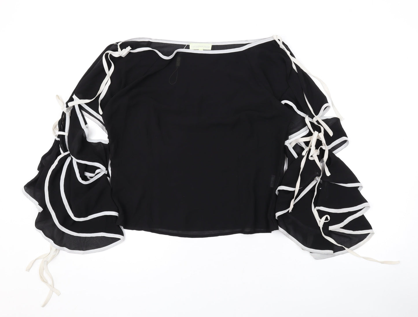 Womens UK Size M Love & Other Things Black Basic Blouse