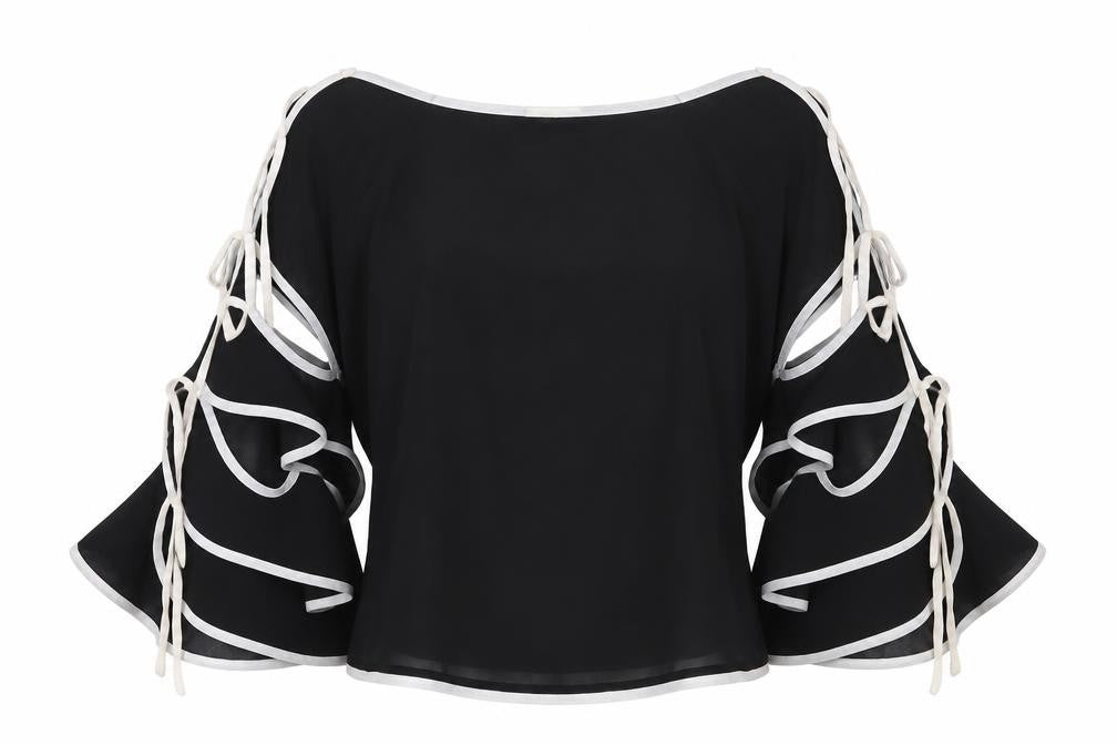 Womens UK Size M Love & Other Things Black Basic Blouse