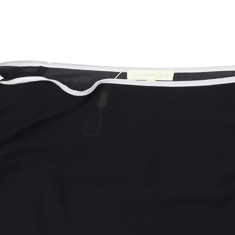 Womens UK Size M Love & Other Things Black Basic Blouse