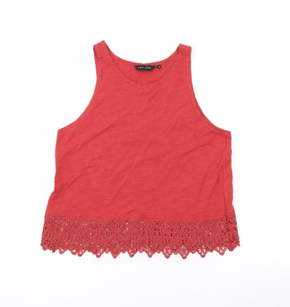 Womens UK Size 10 New Look Red Basic Tank