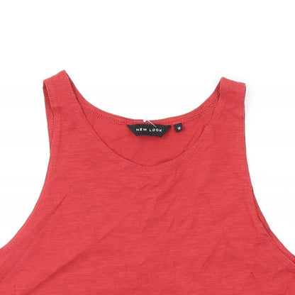 Womens UK Size 10 New Look Red Basic Tank