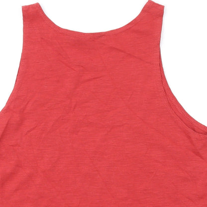 Womens UK Size 10 New Look Red Basic Tank