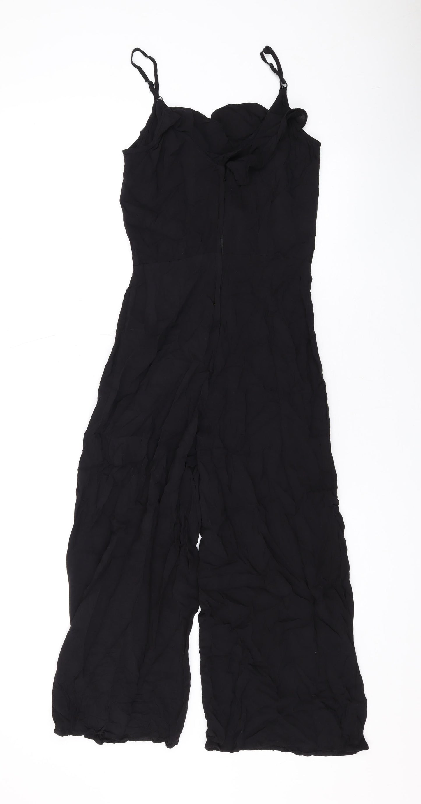 Divided by H&M Womens Black Cotton Jumpsuit One-Piece Size 6 L20 in Zip
